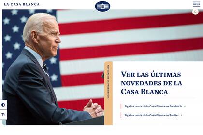 Sitio web en español de La Casa Blanca