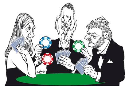 Sivia Lospenatto, Manuel Adorni y Leandro Santoro