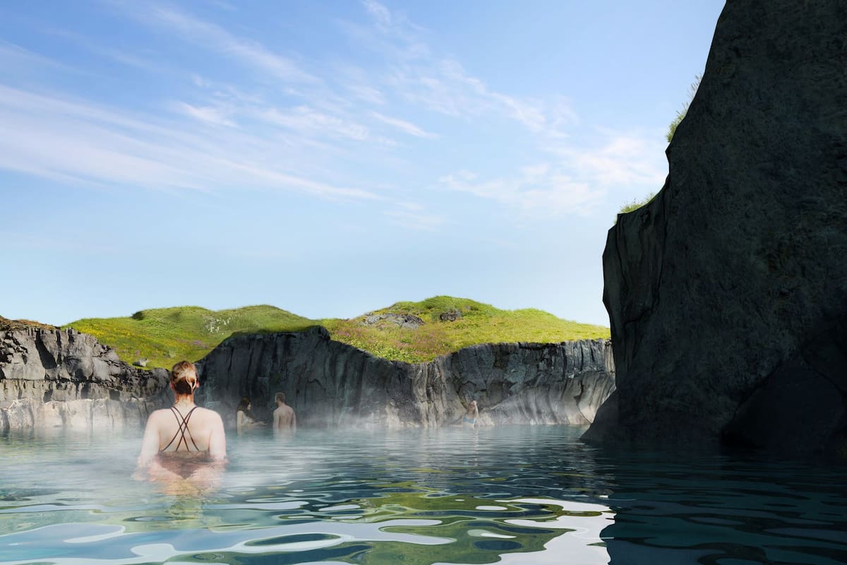 Sky Lagoon se inaugurará el año próximo junto al mar, cerca de Reikiavik, la capital.