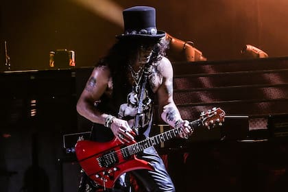 Slash en el estadio de River, en noviembre de 2016