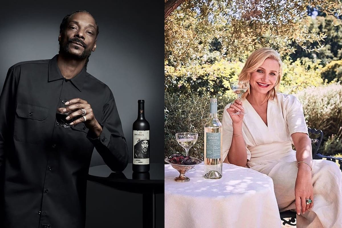 Snoop Dogg y Cameron Diaz con sus vinos propios
