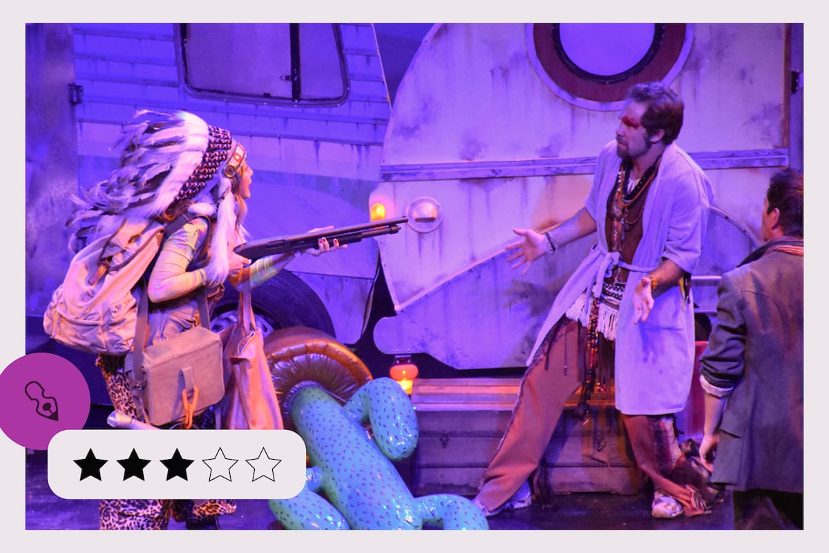 Sobre el escenario, Motorhome se ríe de las filmaciones