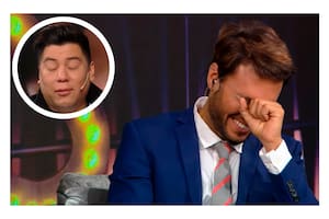 Sobre el final del programa Vino para vos (KZO), el periodista no pudo contener las carcajadas ante la emoción del mediático entrevistado