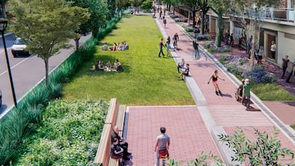 Sobre la avenida Honorio Pueyrredón, en Caballito, se suprimirán carriles para la construcción de un corredor verde; el modelo se replicará en otros barrios