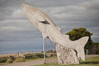 Sobre la RN 33, entre Casbas y Guaminí (provincia de Buenos Aires), la entrada al balneario la enmarcan dos enormes ejemplares de pejerrey. La laguna de Cochicó, que forma parte de Las Encadenadas del Oeste, supo de una abundancia del popular Odontesthes bonariensis.