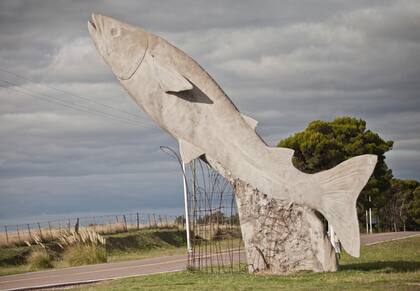 Sobre la RN 33, entre Casbas y Guaminí (provincia de Buenos Aires), la entrada al balneario la enmarcan dos enormes ejemplares de pejerrey. La laguna de Cochicó, que forma parte de Las Encadenadas del Oeste, supo de una abundancia del popular Odontesthes bonariensis.