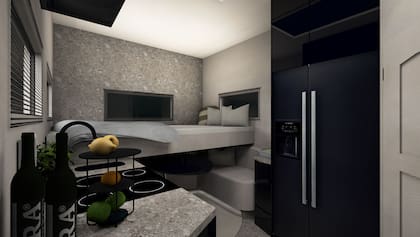 SOD Rise 4x4, el motorhome de un millón de dólares; la cama doble se desplaza hacia el techo cuando no se usa