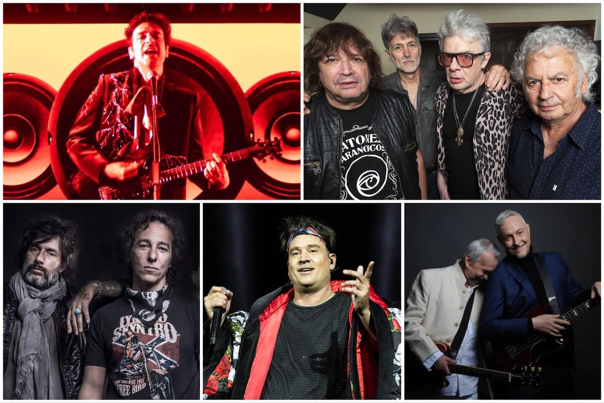 Soda Stereo, Ratones paranoicos, Los guarros, Tan Biónica y Serú Girán