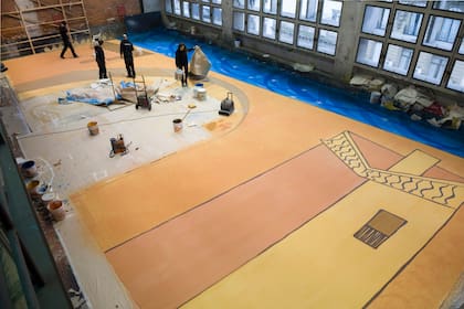 Los telones fueron realizados en los talleres del Sodre, según el diseño de Picasso