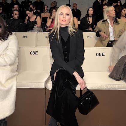 Sofía Achával en el desfile de Emporio Armani