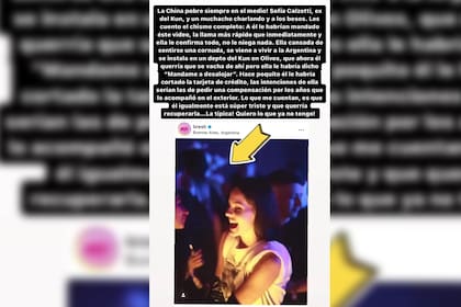 Sofía Calzetti habria estado a los besos con un chico (Captura Instagram @gossipeame)