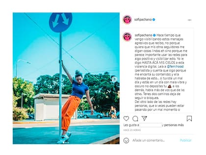 Sofía Pachano hizo un fuerte descargo contra los haters