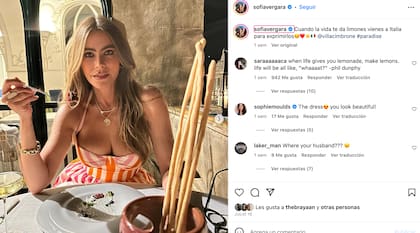 Sofía Vergara publicó en redes sociales cómo la pasaba en Italia