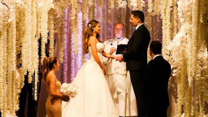 Sofía Vergara y Joe Manganiello, en su boda en 2015, en Florida