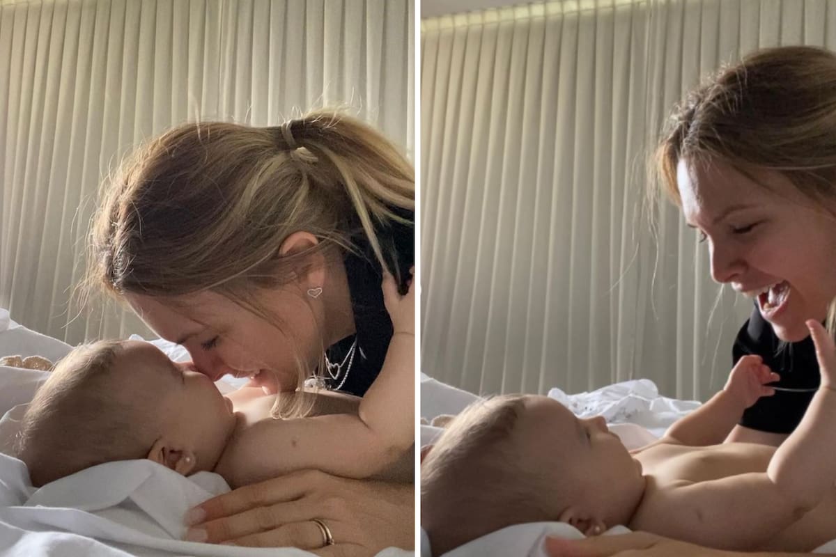 Sofía Zámolo se mostró junto a su beba, California