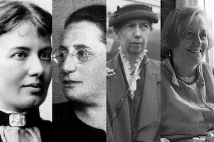 Sofya Kovalevskaya, Emmy Noether, Mary Cartwright y Cathleen S. Morawetz