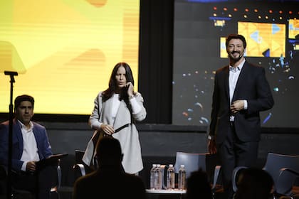 Soledad Martínez y Martín Yeza en la convención del Pro