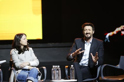 Soledad Martínez y Martín Yeza en la convención del Pro