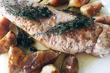 Solomillo de cerdo con tomillo e higos