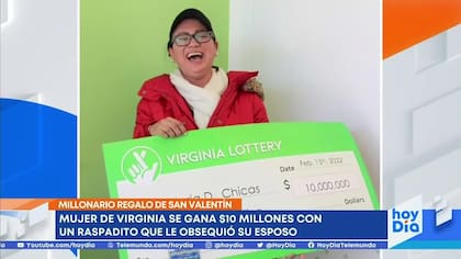 Son varias las mujeres igual que Yamaira que tienen historias fuera de serie, como esta chica que ganó 10 millones de dólares en la lotería con un boleto que su esposo le regaló por San Valentín