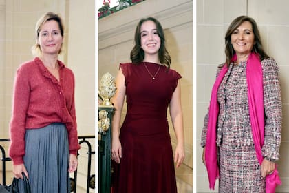 Sonia Lalanne, Paula Chocano y Dora Sánchez en el festejo por el Día de la Independencia de Perú