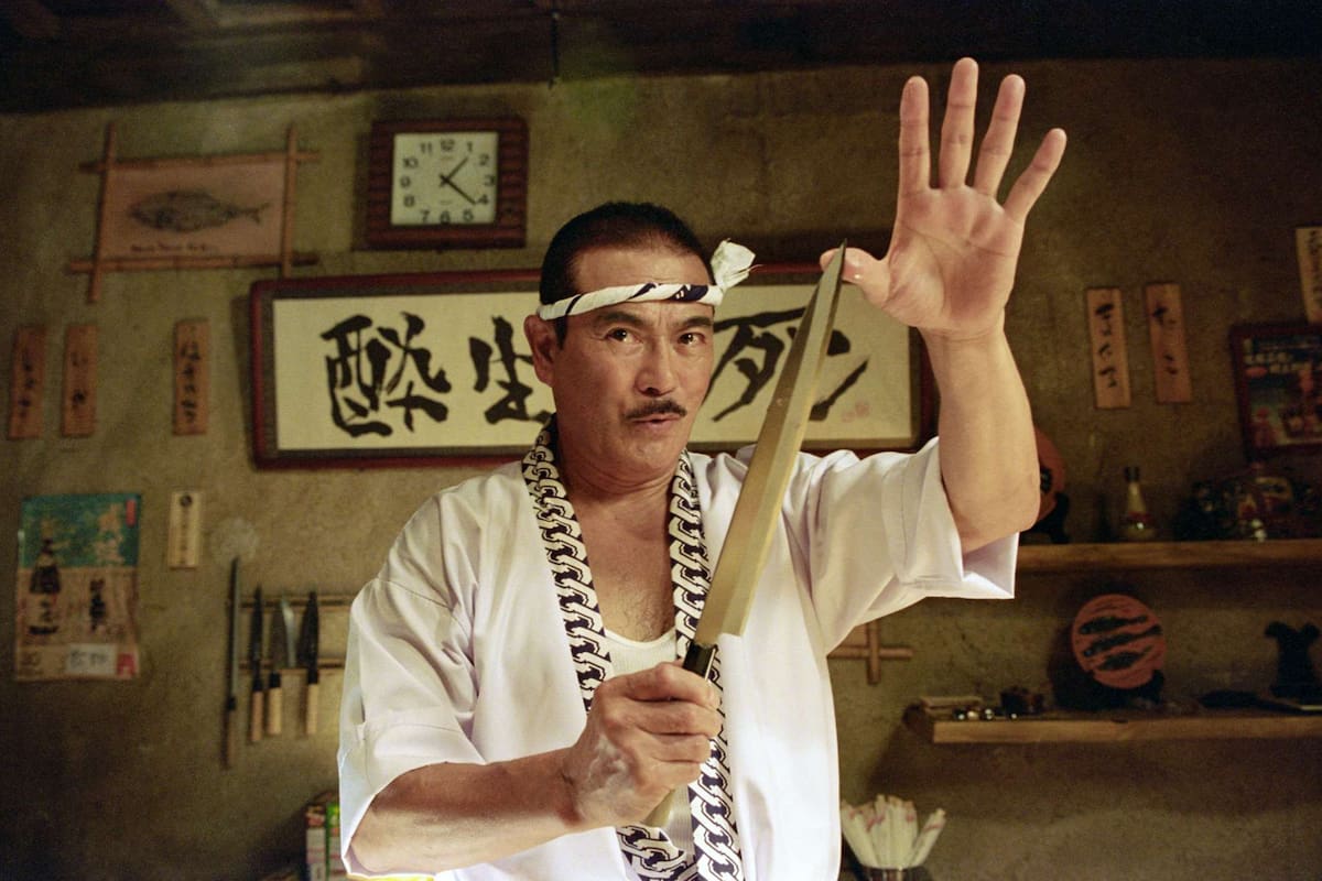 Sonny Chiba como Hattori Hanzo, en Kill Bill: Vol. 1