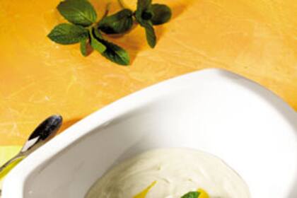 Sopa de chocolate blanco
