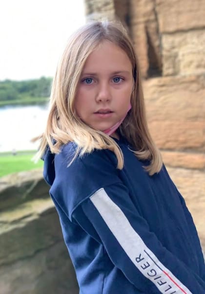 Sophia Houlston antes del diagnóstico de cáncer