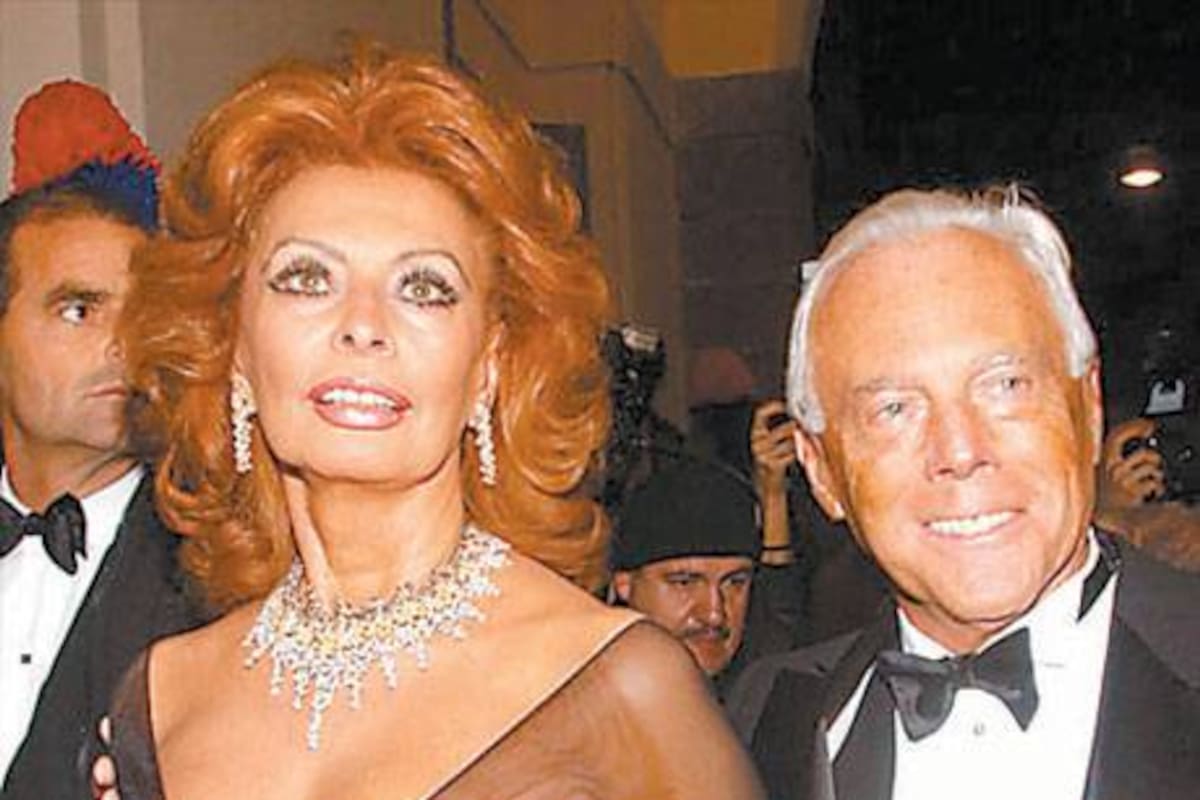 Sophia Loren y Giorgio Armani llegan a la gala