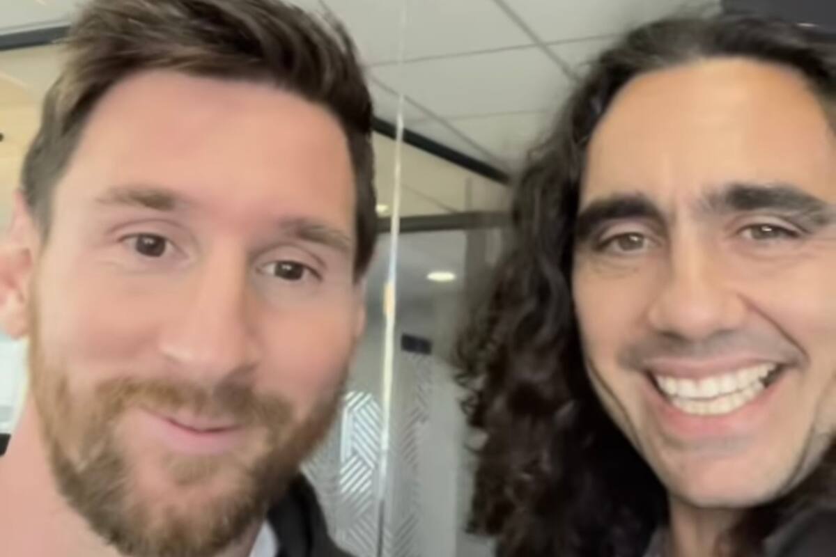 Sorín entrevistó a Messi y Paredes a la salida del entrenamiento del PSG