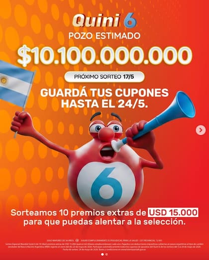 Sorteo del Quini 6 de este domingo 17 de mayo
