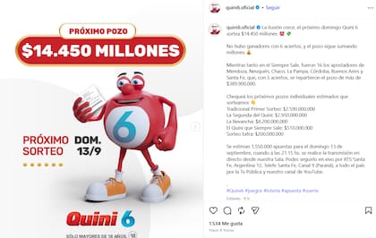 Sorteo del Quini 6