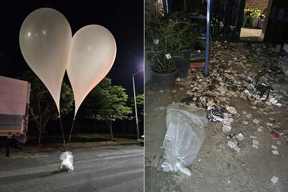 South Korea; North Korea; Corea del Sur; Corea del Norte; Mundo; Globos; Basura; globos con basura; mundo