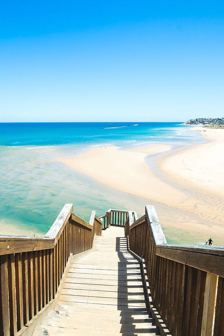 Southport Beach, a 30 km de Adelaida.