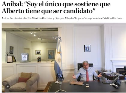 “Soy el único que sostiene que Alberto tiene que ser candidato”, dijo Aníbal Fernández