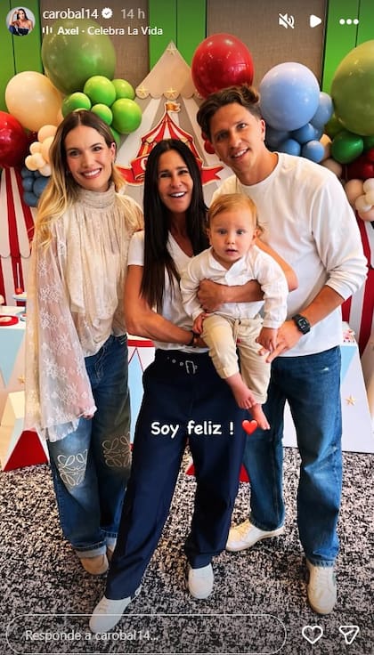 "Soy feliz", la emoción de Carolina Baldini en el cumpleaños de su nieto