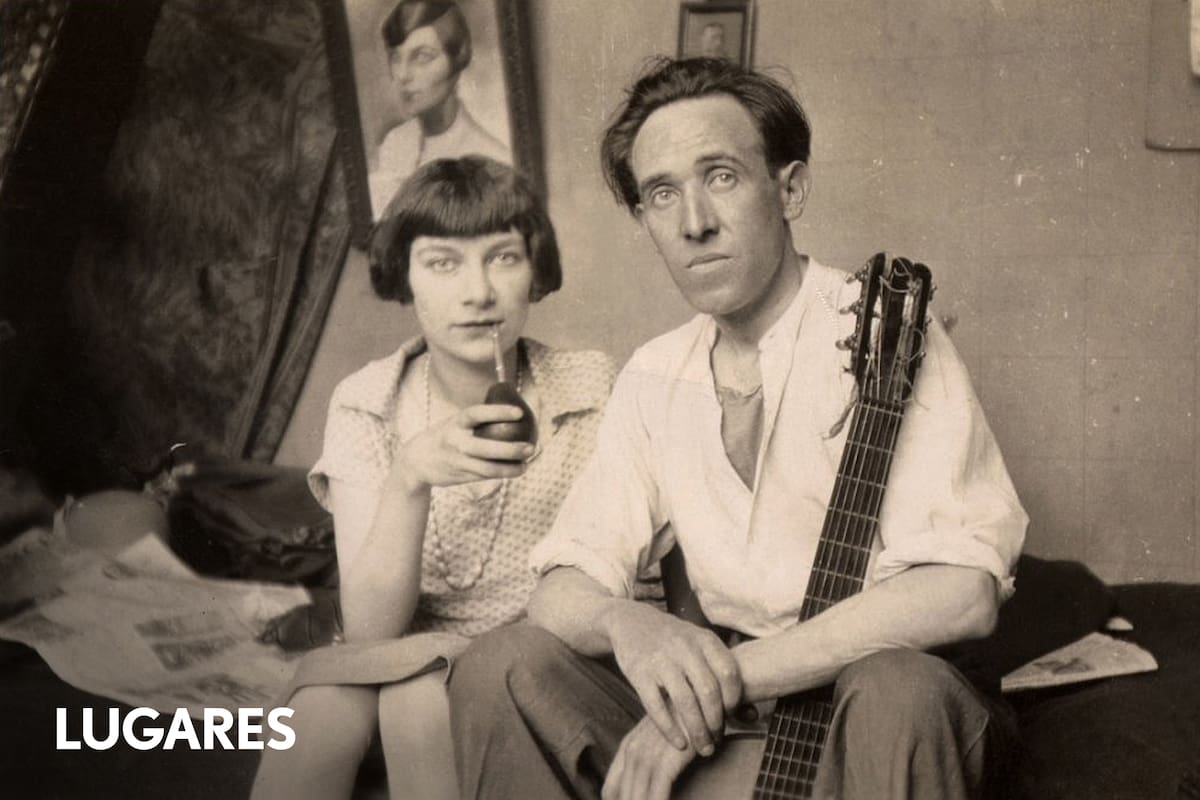 Spilimbergo junto a su mujer Germaine en Paris, 1927.