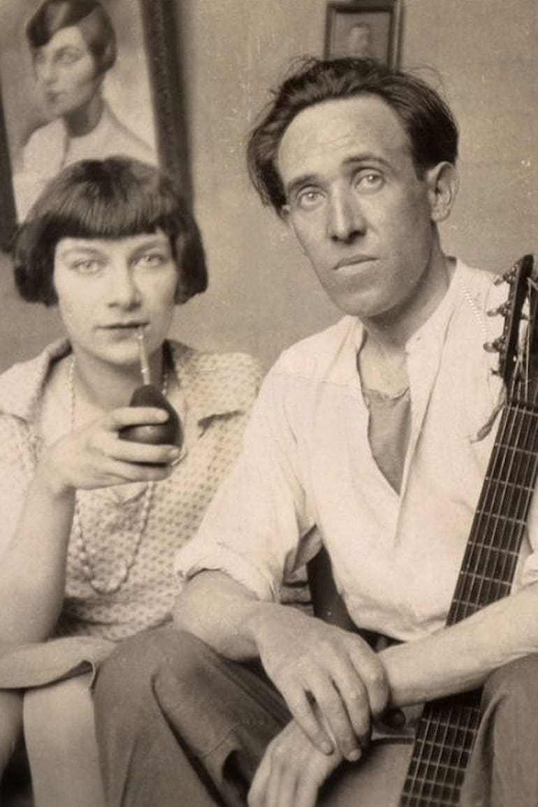 Spilimbergo junto a su mujer Germaine en Paris, 1927.