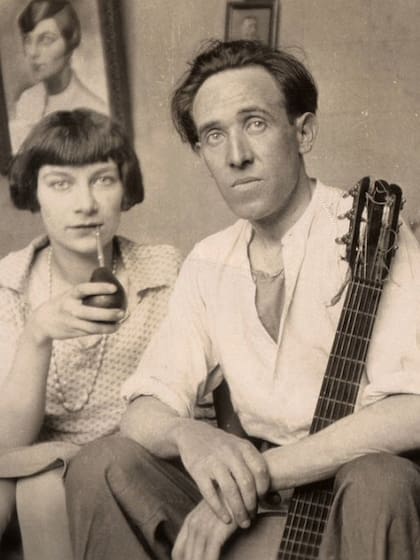 Spilimbergo junto a su mujer, Germaine, en Paris en 1927