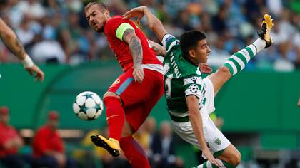 Sporting Lisboa y Steaua Bucarest, un partido trabado y sin goles