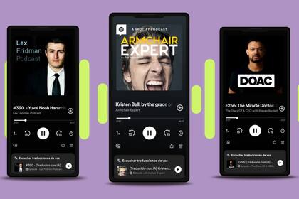 Spotify está probando con el doblaje sintético de podcasts: mantiene las voces originales pero hablando en otros idiomas