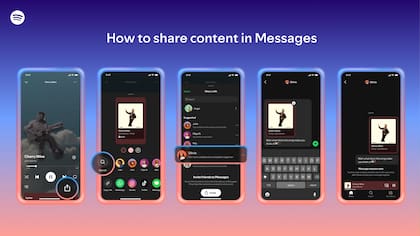 Spotify sumó un mensajero para que los usuarios puedan compartir contenido dentro de la plataforma