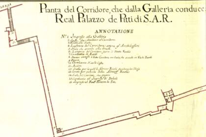 Fragmento del plano del corredor
