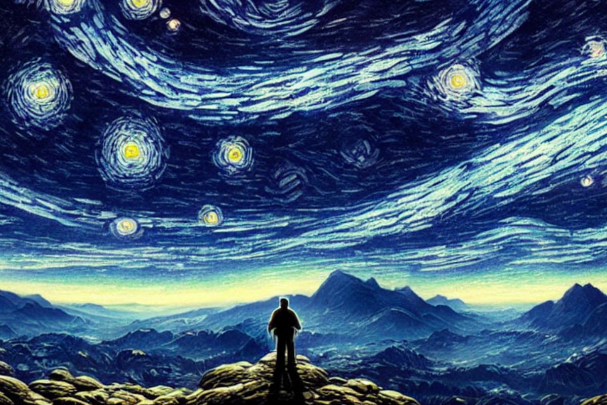 Stable Diffusion: una noche ¿al estilo Van Gogh? creada con el software de IA