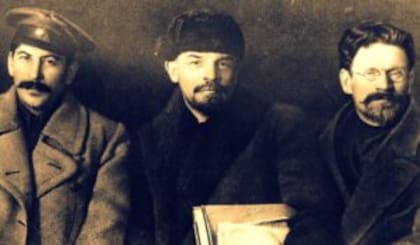 Stalin, Lenin y Trotsky