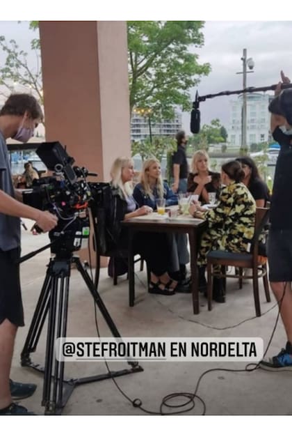 Stefanía Roitman fue vista junto a su familia durante una tarde de grabación en Nordelta