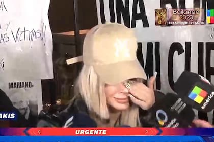 Stefy Xipolitakis rompió en llanto al hablar de su estado de salud durante la marcha por Silvina Luna