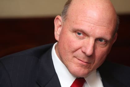 Steve Ballmer, CEO de Microsoft, durante su visita a la Argentina en 2010