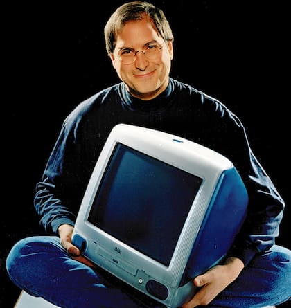 Steve Jobs en una imagen promocional de las iMac G3
