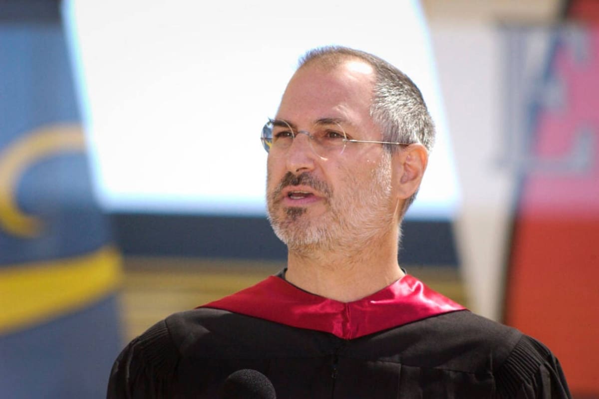 Steve Jobs, fundador de Apple, el día de su famoso discurso en la Universidad de Stanford en 2005